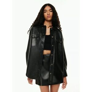 Wilfred Ganna Black Vegan Leather Jacket